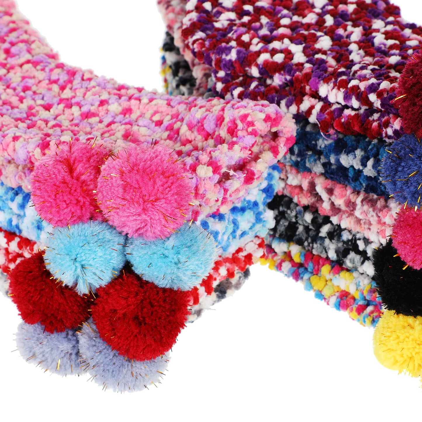 Hicarer 9 Pairs Valentine Cupcake Socks Gift for Women Girl Stocking Stuffers Christmas Gifts Fuzzy Fluffy Sock