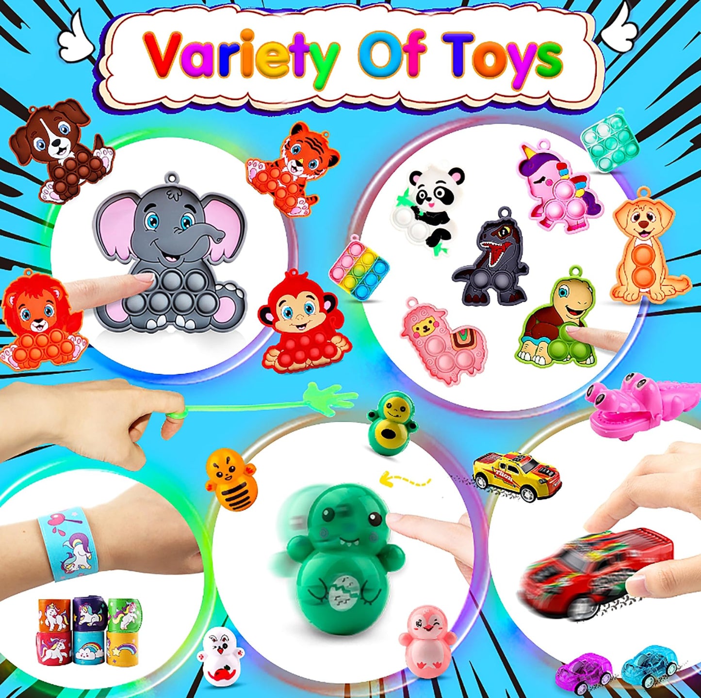 1000 PCS Party Favors for Kids, Fidget Toys Bulk, Goodie Bags Stuffers for Kids, Birthday Gifts, Prize Treasure Box Toys for Classroom, Pinata Stuffers, Carnival Prizes