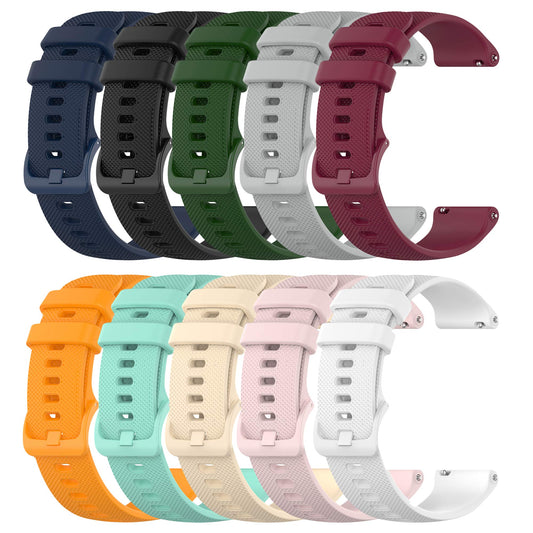 18mm 19mm 20mm 22mm Width Colorful Silicone Quick Release Wristband Replacement Sports Straps Bracelet Watch Band Women Men Strap with Quick Release Pins for Smartwatch (20mm, 10Pack)