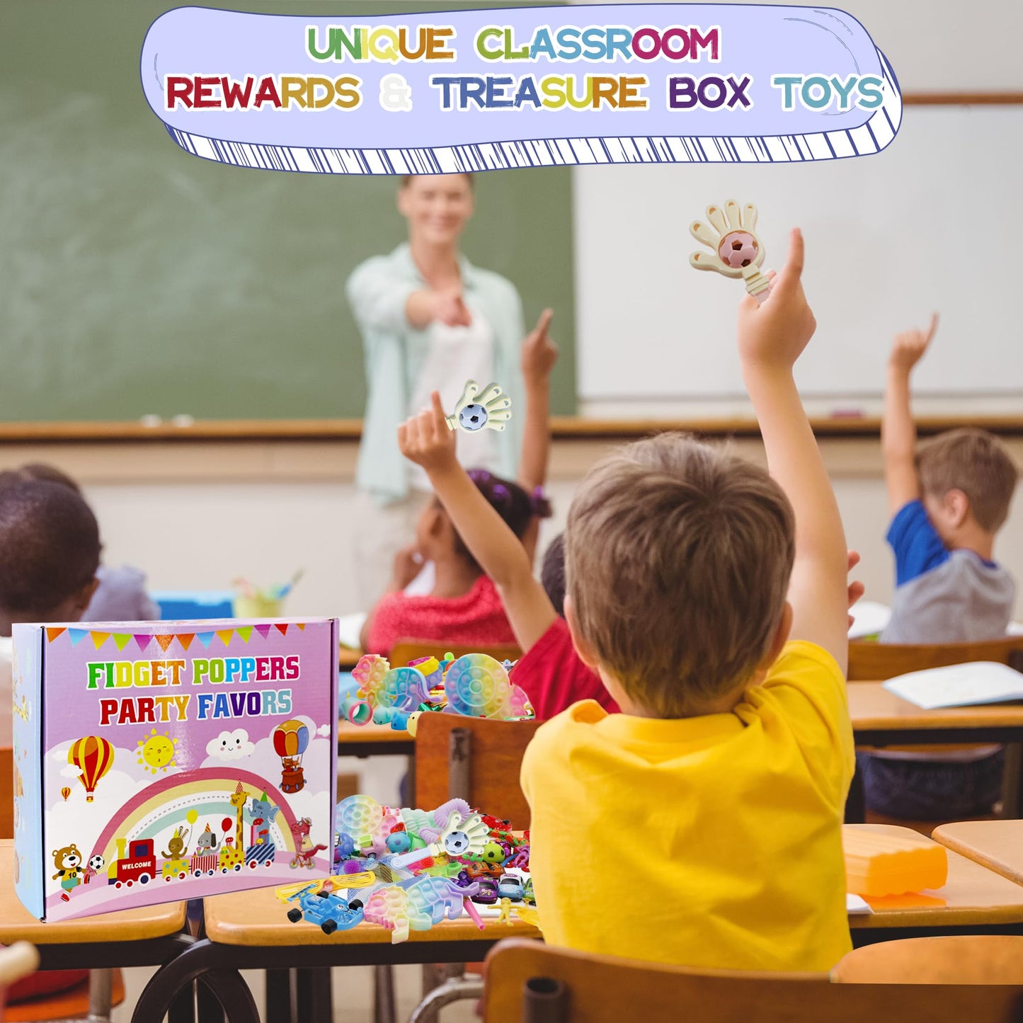 1000+ PCS Party Favors for Kids, Fidget Toys Pack, Birthday Gift,Christmas Stocking Stuffers,Christmas Gift,Treasure Box, Goodie Bag Stuffers, Carnival Prizes,Pinata Filler Sensory Toy for Classroom