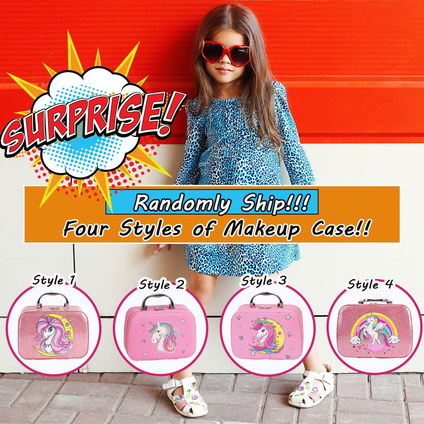 For Ideahome Kids Washable Makeup Girl Toys - Real Make Up Set, Little Girls Makeup Kit for Toddler Kid Children Princess, Christmas Birthday Gift Toys for Girl 4 5 6 7 8 9 10 Year Old