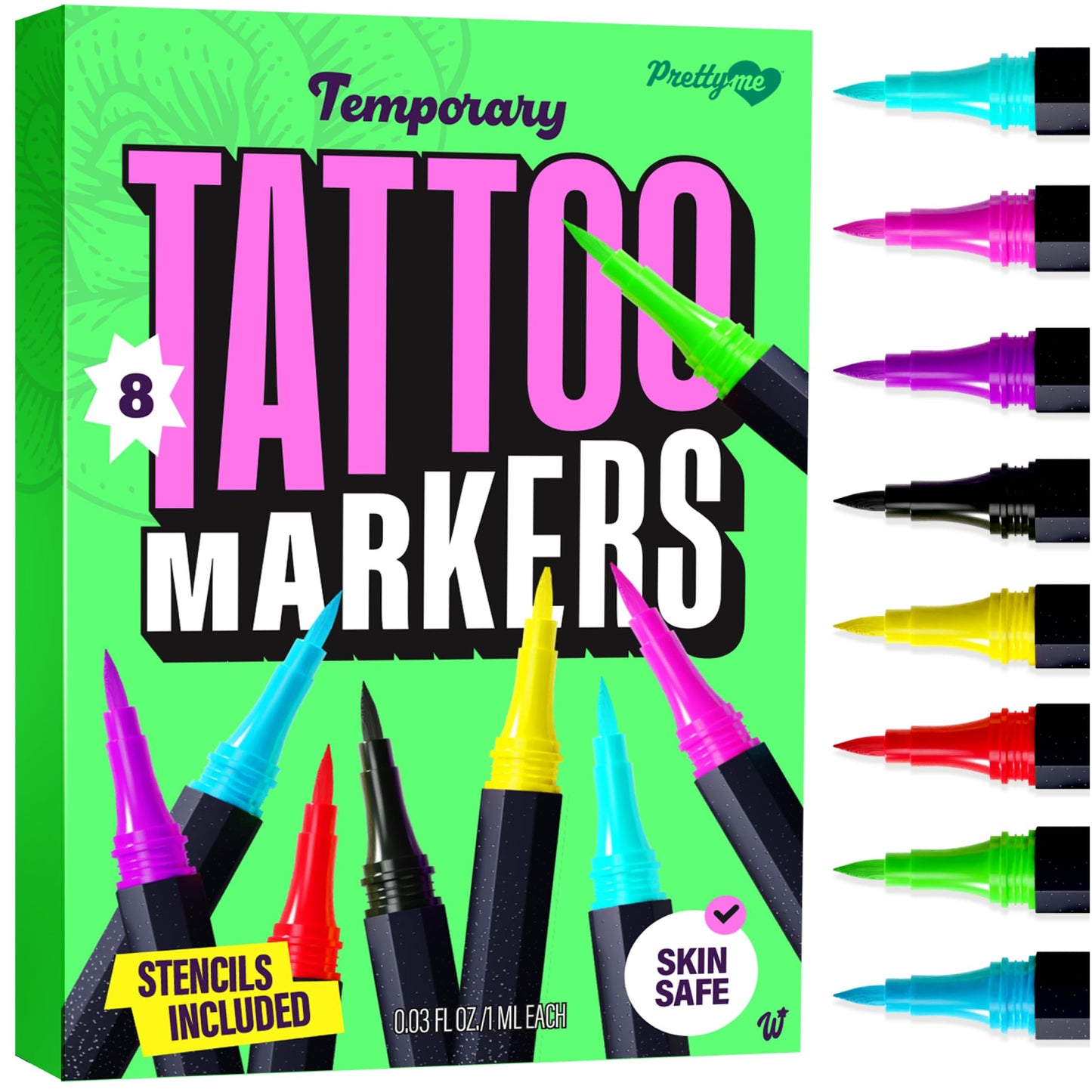 Pretty Me Temporary Tattoos Markers - Henna Body Tattoo Kit for Girls & Adults - Skin Pens for Teen Girl Gifts Trendy Stuff - 12 + Year Old - Cool Birthday Gift Ideas Teens 12 13 14 15 16 17 18 Tween