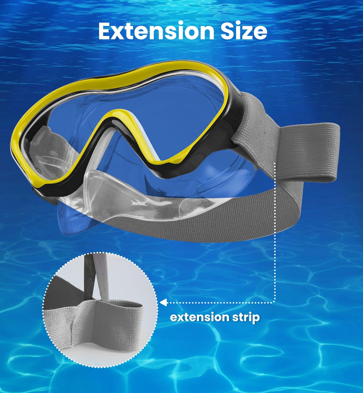 Aegend 2 Pack Kids Snorkel Goggles - Knitted Strap - Swim Goggles with Nose Cover for 3-12, Green-yellow & Black-yellow