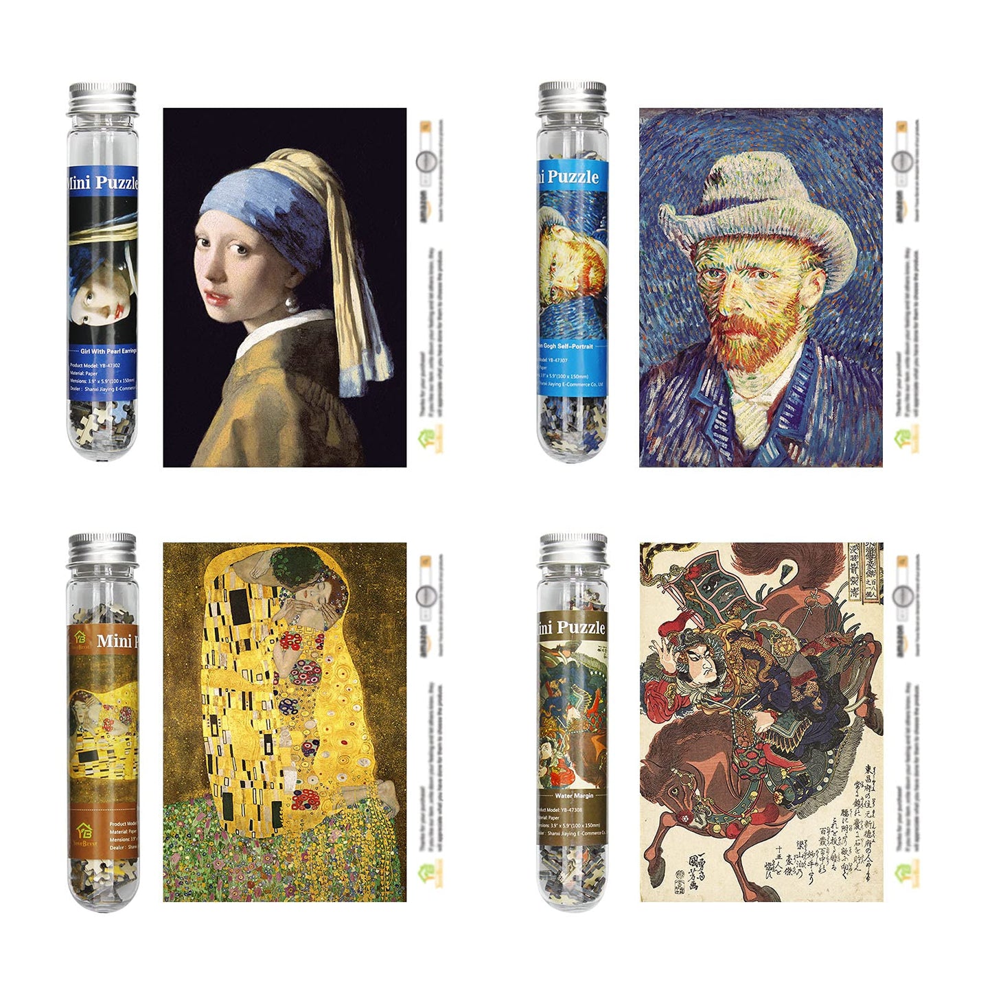 Mini Jigsaw Puzzles for Adults 234 Pieces - Test Tube Puzzle Challenging Micro Jigsaw - Difficult Tiny Home Decor Entertainment 6x4in (8 Pack-3)