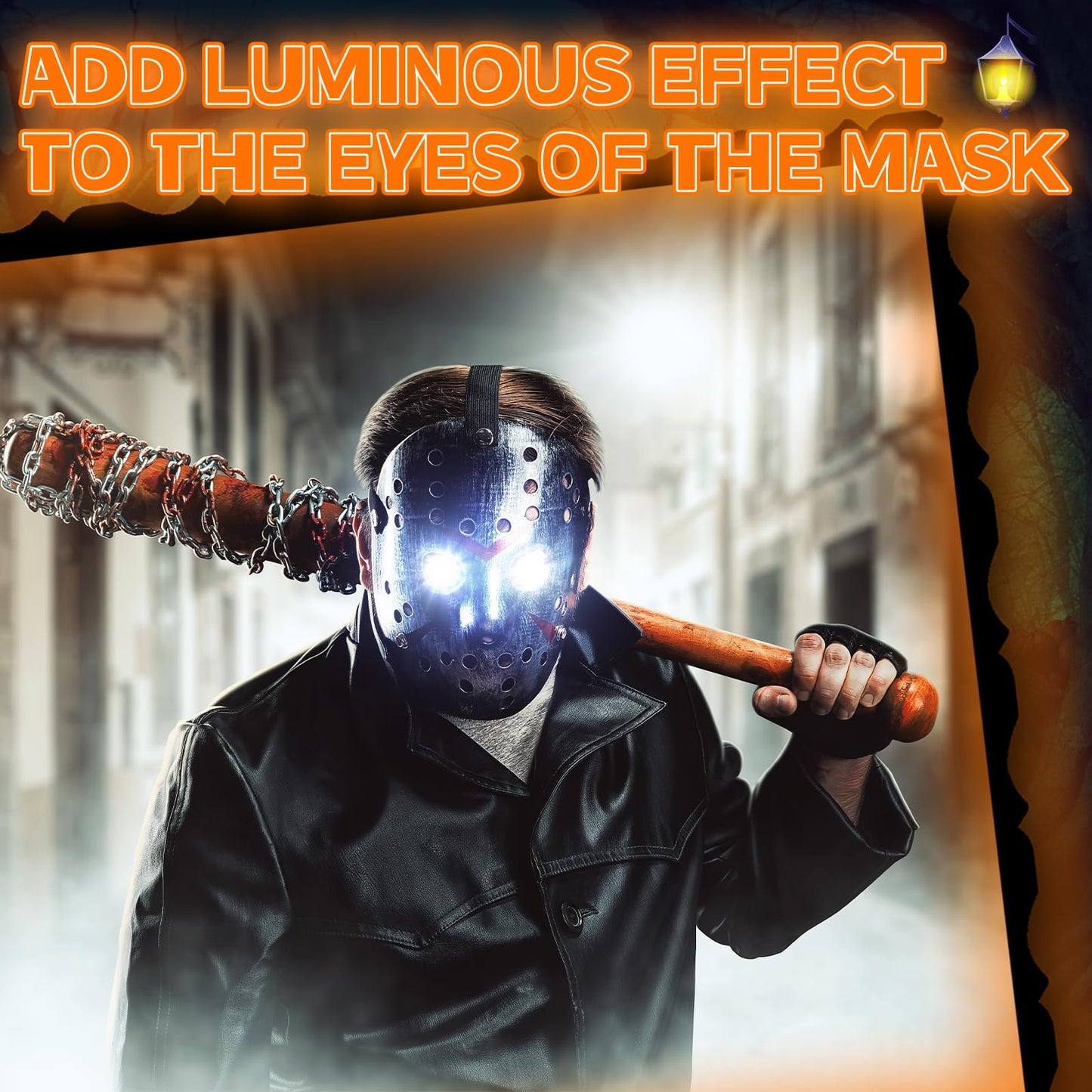 Retisee 8 Pcs Flexible Helmet LED Lights Halloween LED Eyes for Mask Skull White Interior Lights Decorations for Cosplay DIY Mask Eyes with Switch On/off for Halloween Men Gifts