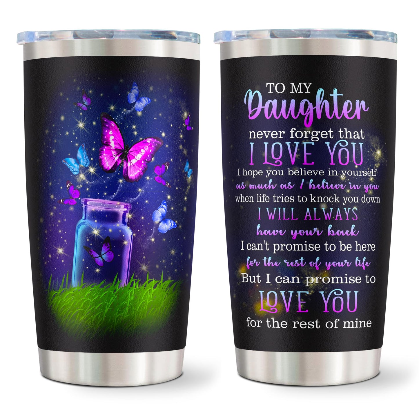 kirusel Daughter Gift from Mom, Best Daughter Gifts, Birthday Gifts for Daughters, Great Birthday Presents for Daughters Adult 20oz Tumbler Mug(1PC)