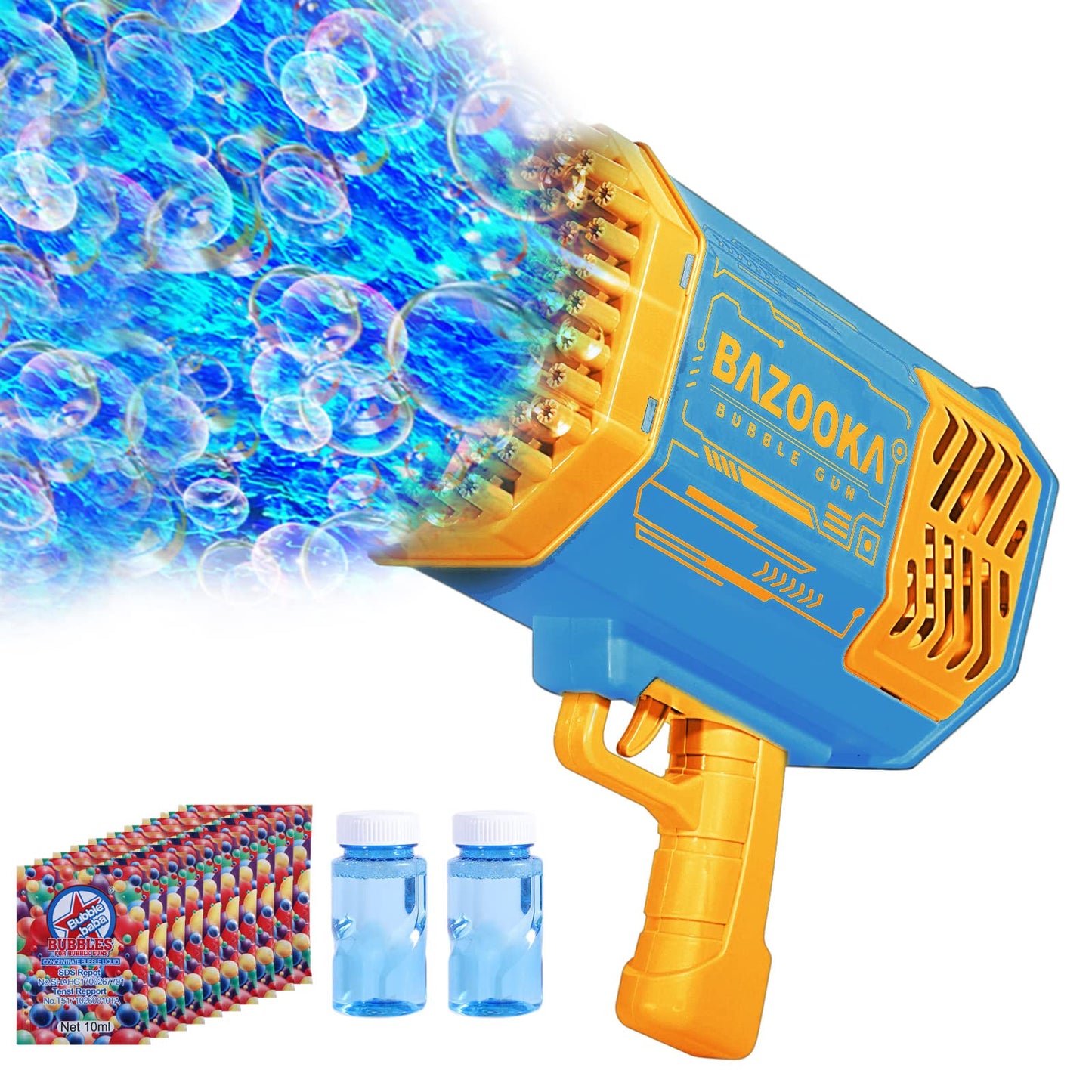 Bubble Machine Gun Kids Toys, Bubble Gun with Colorful Lights and Thousands Bubbles, Outdoor Toy Birthday Party Favors for Boys Girls Age 3 4 5 6 7 8 9 10 11 12 Years Old