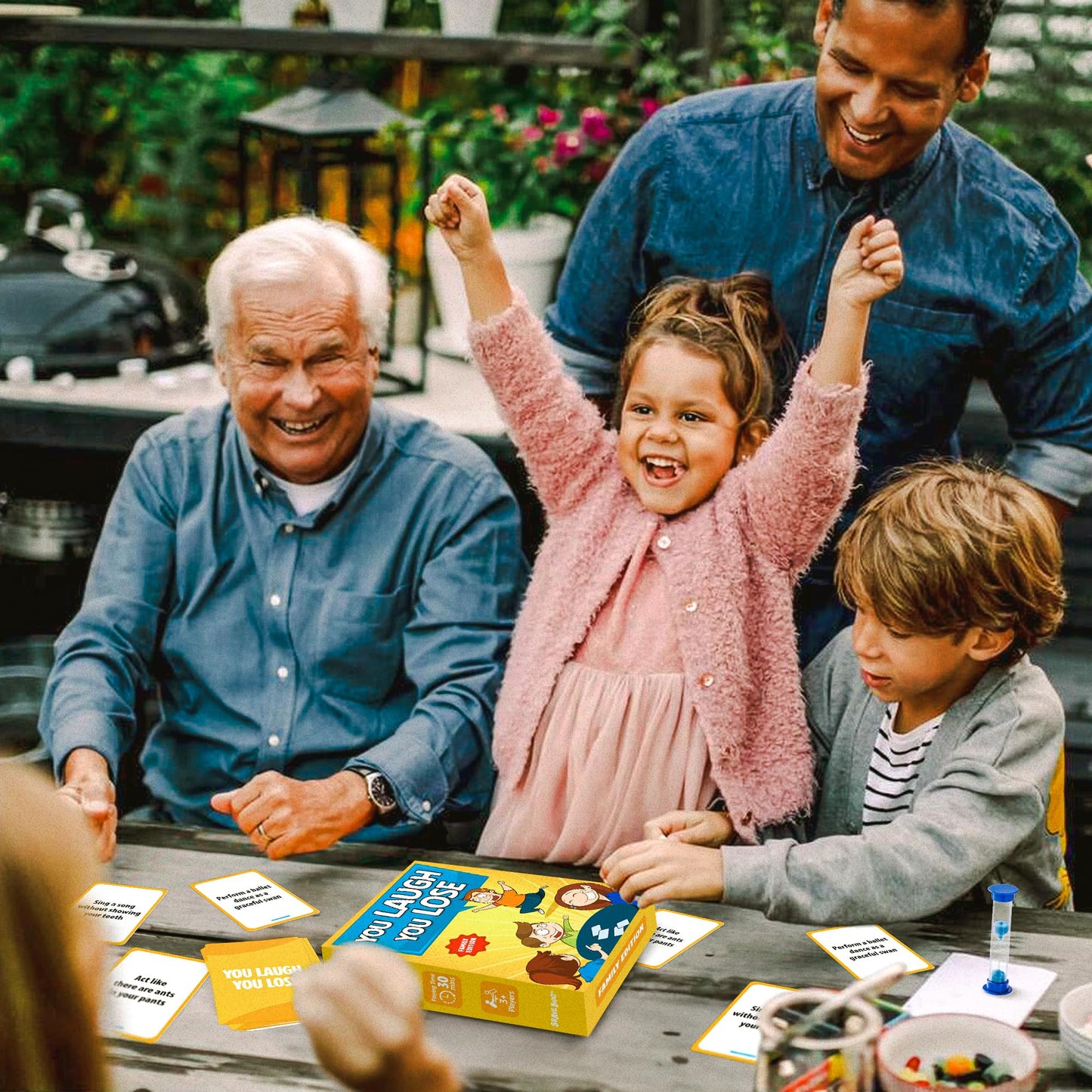 YOU LAUGH YOU LOSE - Funny Family Games for Kids and Adults - Hilarious Charades Games for Teens - Teen Girl & Boy Gifts - Party Game for Adults, Families - Family Game Nights, Sleepover Stuff