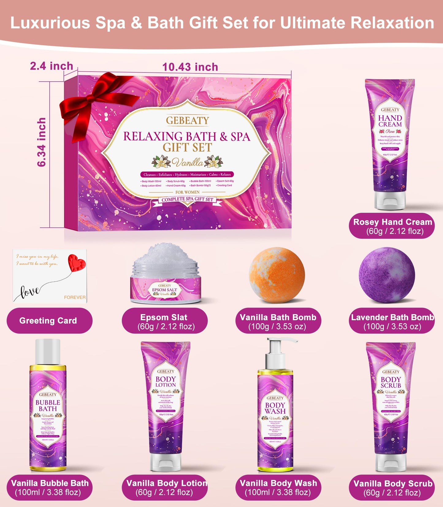 Spa Gifts for Women -Stress Relief Relaxing Thank You Gift for Mom Wife Her Sister Best Friend Birthday Gifts,Unique Self Care Womens Gift for Christmas Stocking Stuffer Secret Santa Gifts for Women