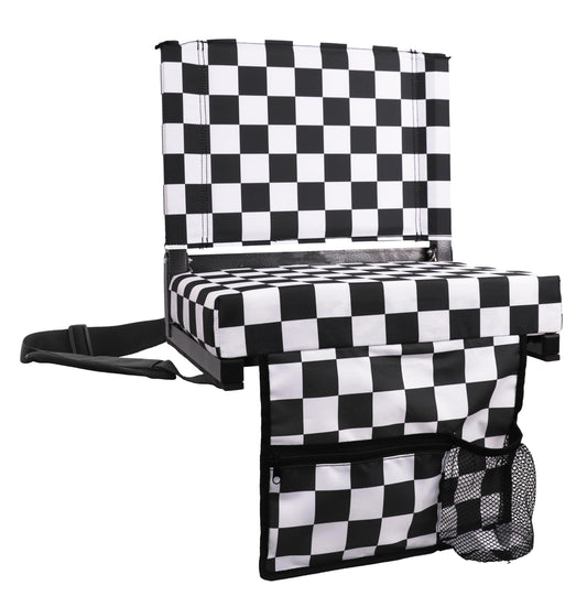SPORT BEATS Stadium Seats with Back Support Bleacher Chairs with Back and Cushion Thick Padded Bleacher Seats Includes Shoulder Strap