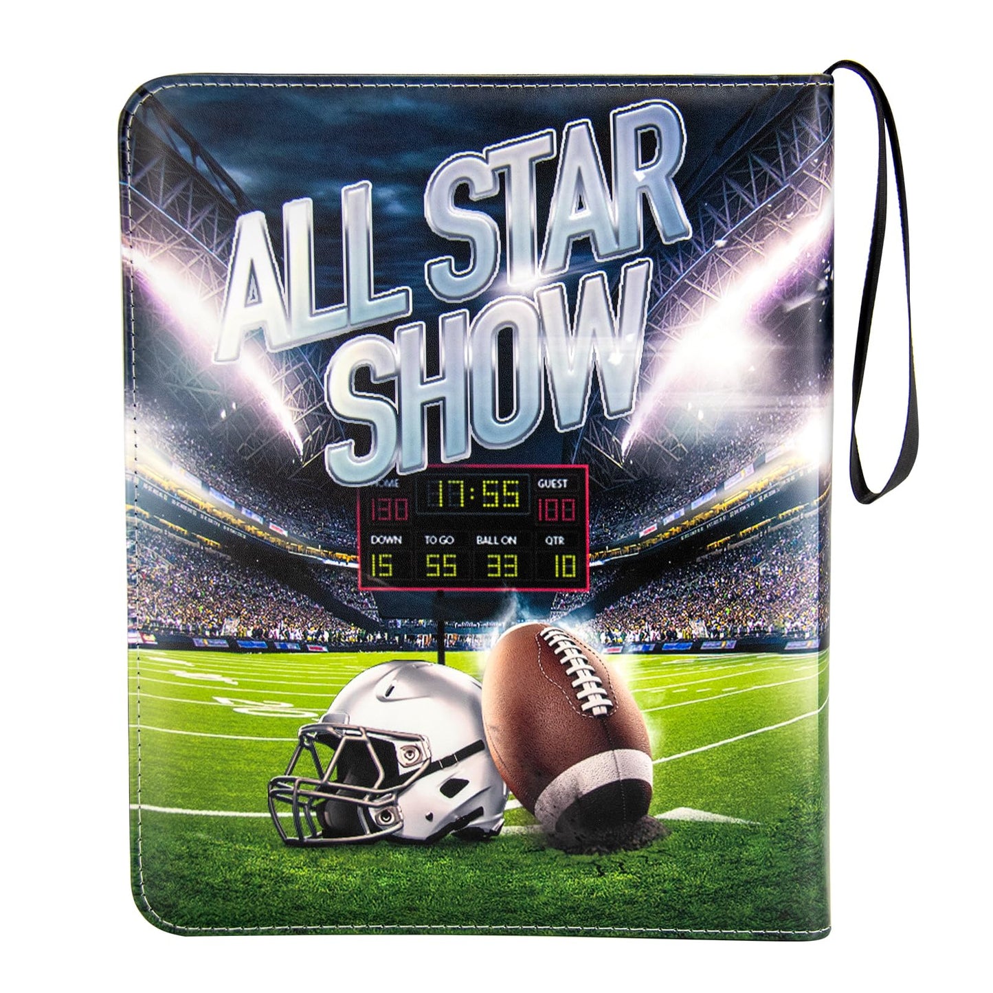 MaoKea Card Binder For Card 4-Pocket Sleeves with 440 Cards Holder,Game Collection Binder Card Holder Of Fit for TCGcard album,game card Yugioh Trading Sports Cards (9 Pocket Rugby 1)