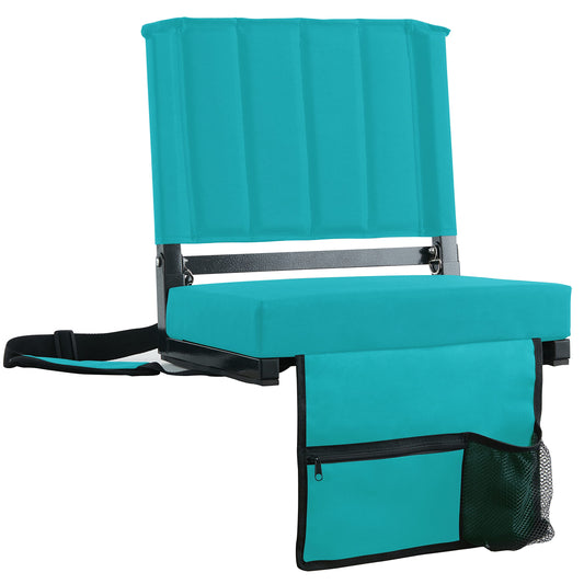 SPORT BEATS Stadium Seat for Bleachers with Back Support and Cushion Includes Shoulder Strap and Cup Holder