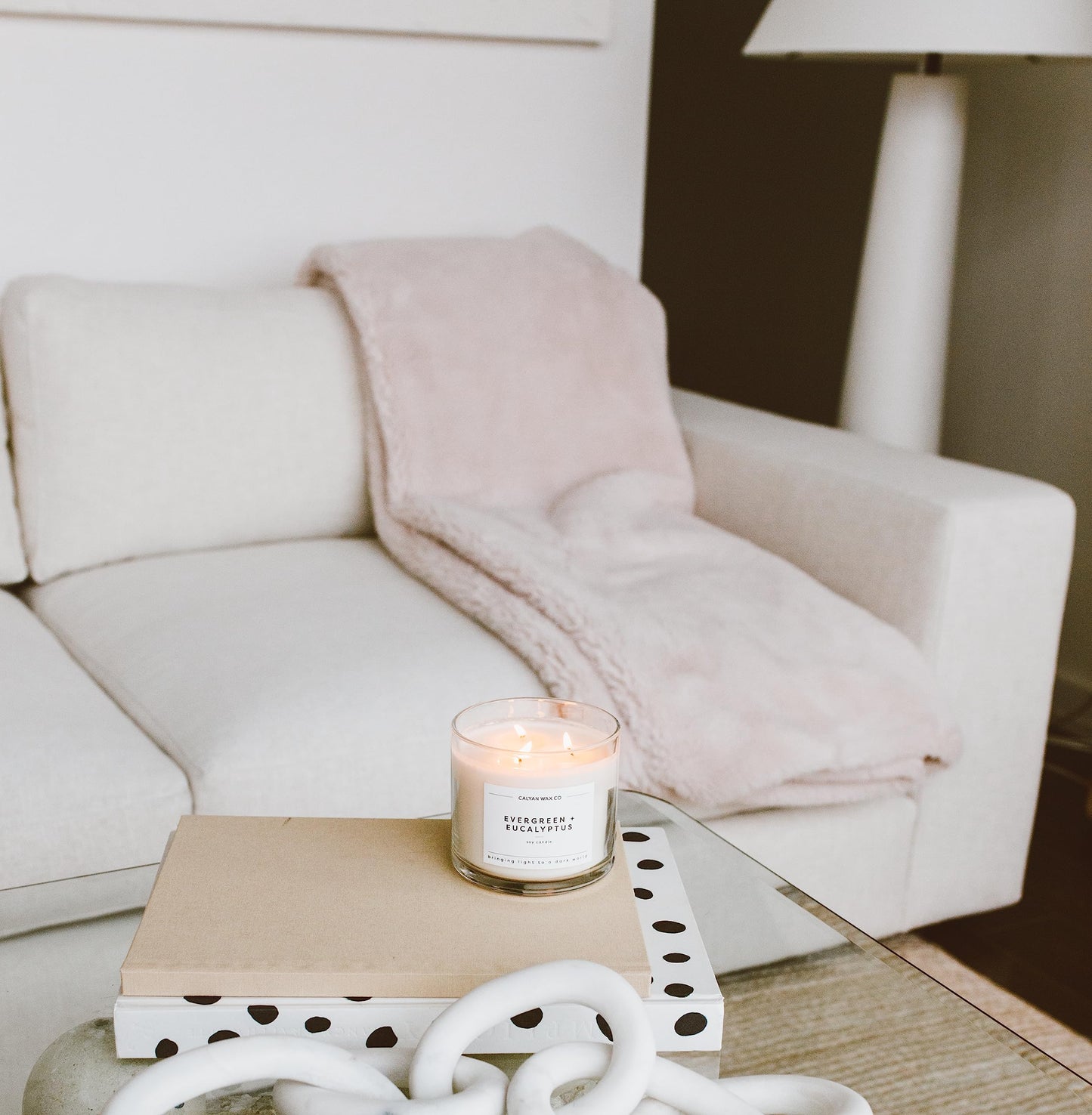 Calyan Wax Co. 3 Wick Candle, Home + Holiday Scented Candle, 43 Hour Burn Time, 3 Wick Soy Candles, Non Toxic & Vegan Soy Wax, Glass Jar Scented Candles, 14.9oz