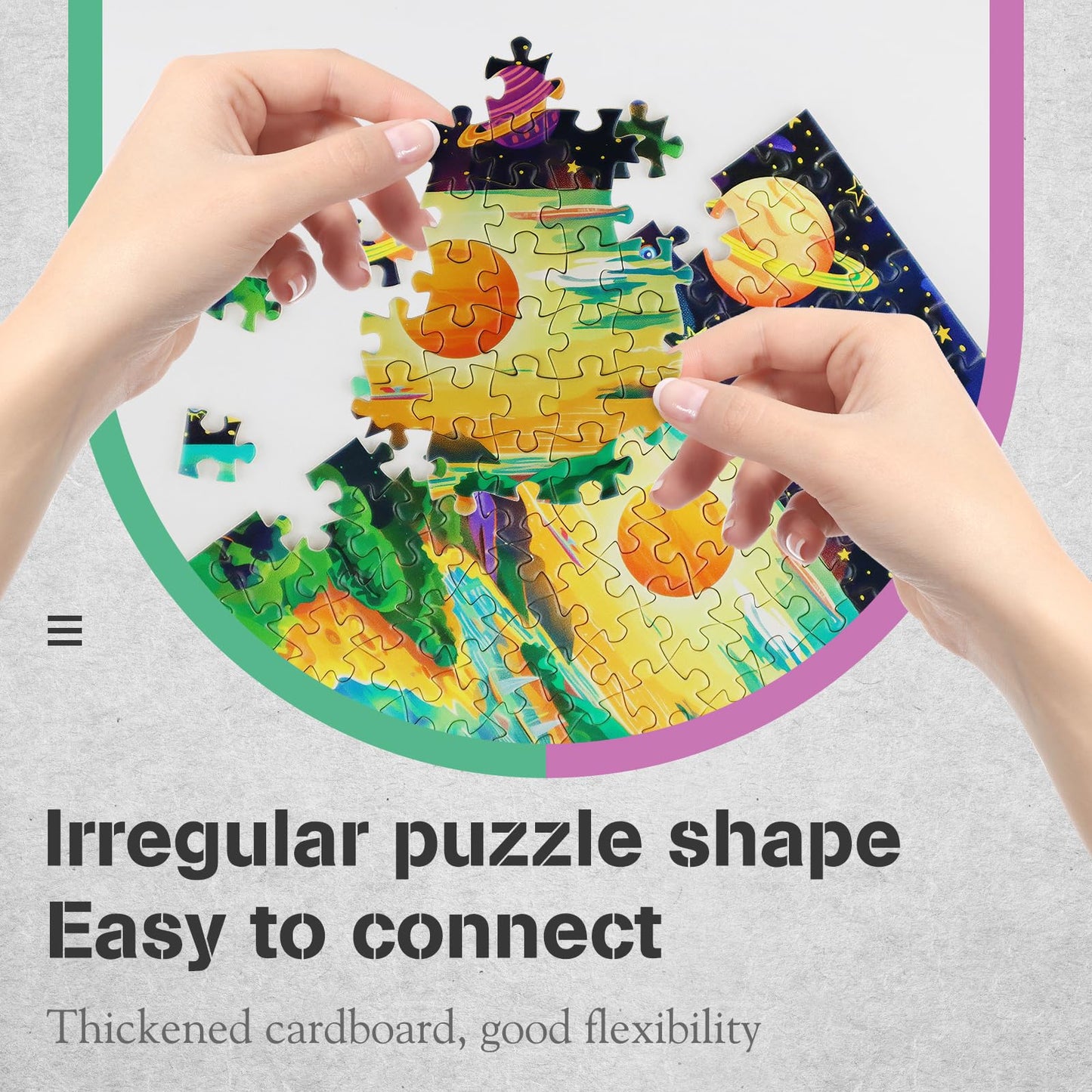 MISITU Small Jigsaw Puzzles for Adults Challenging Puzzle Small Puzzles Mini Jigsaw Puzzles 150 Pieces Micro Tiny Puzzle Art Puzzles Travel Puzzle Astronauts 6 x 4 Inches, 4 Packs