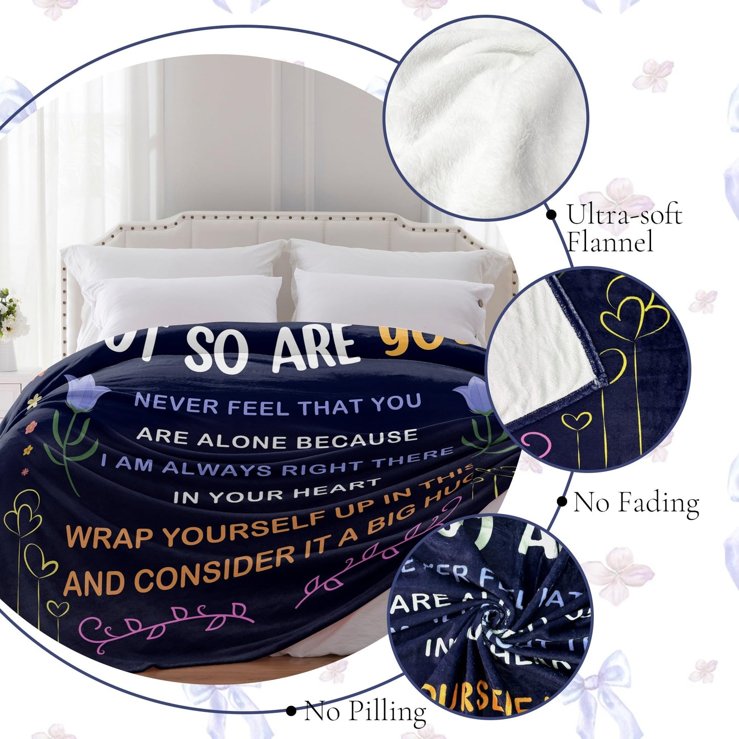 Best Friend Birthday Gifts for Women - Friendship Gift for Women - Christmas Valentines Graduation Birthday Gift Ideas for Best Friend Bestie BFF - Presents for Female Unique - Throw Blanket 50"x60"