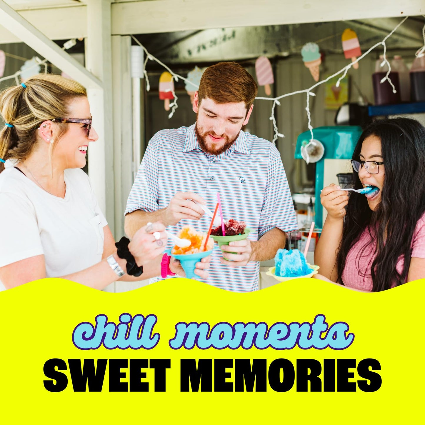 Hawaiian Shaved Ice S700 Snow Cone Machine Kit with 6 - 16oz. Syrups: Cherry, Grape, Blue Raspberry, Tiger’s Blood, Lemon-Lime, Pina Colada, 25 Snow Cone Cups, 25 Spoon Straws, and 6 Pouring Spouts