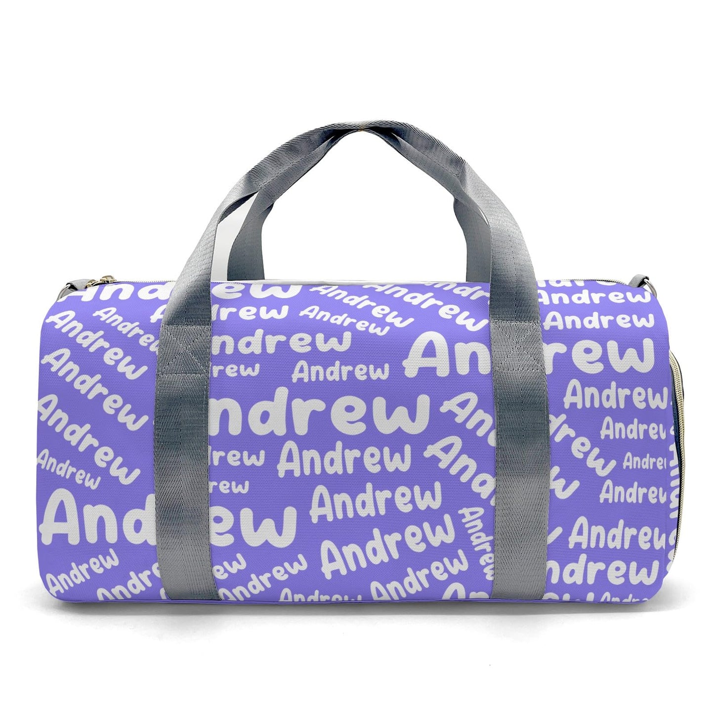 Customized Travel Duffel Bag with Name Weekender Overnight Bags Light Purple Personalized Sports Gym Bag Waterproof Luggage Bag for Women