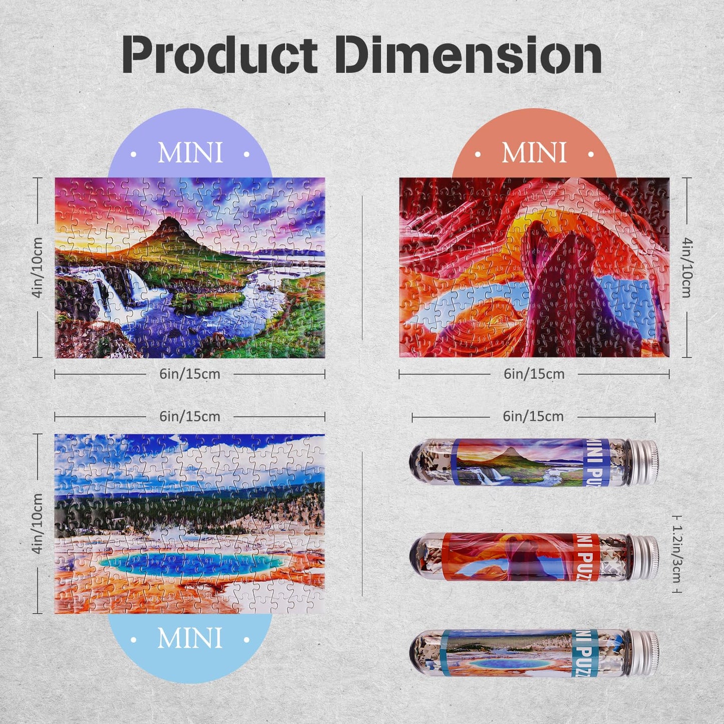 Small Jigsaw Puzzles for Adults Challenging Puzzle Small Puzzles Mini Jigsaw Puzzles for Teens 150 Pieces Micro Tiny Puzzle Antelope Canyon Landscape Scenery Travel Puzzles 6 x 4 inch 3 Packs