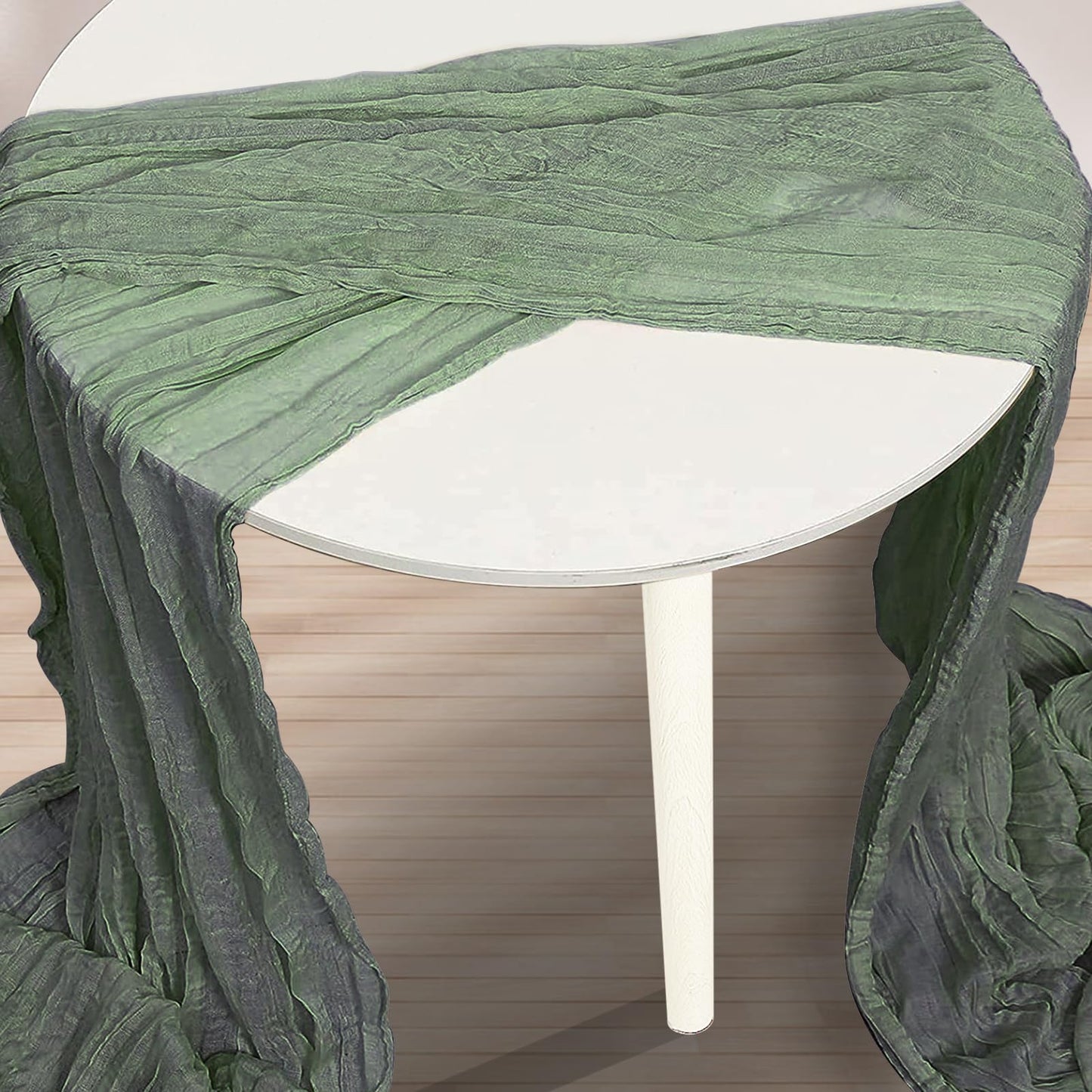 10 Pack Sage Green Cheesecloth Table Runner 35x120 Inch 10Ft Rustic Gauze Cheese Cloth Table Runner Sheer Cheesecloth Table Runners for Wedding Party Bridal Shower Decoration