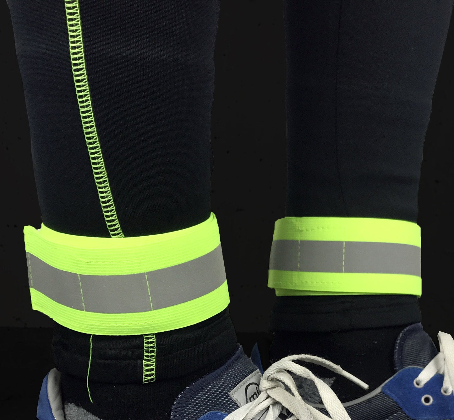 HiVisible Reflective Bands for Night Walking Reflective Arm Bands for Runners Reflective Wristbands Reflective Ankle Bands Cycling Reflective Running Gear Bike Pant Leg Strap Bicycle Pants Clips