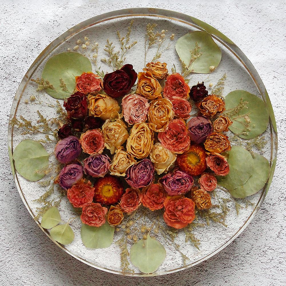 RESINWORLD 12" Round x 2" Deep Large Tray Mold, Shiny Silicone Tray Board Table Clock Mold for Epoxy Resin Casting, Floral Preservation Bouquet Resin Mold