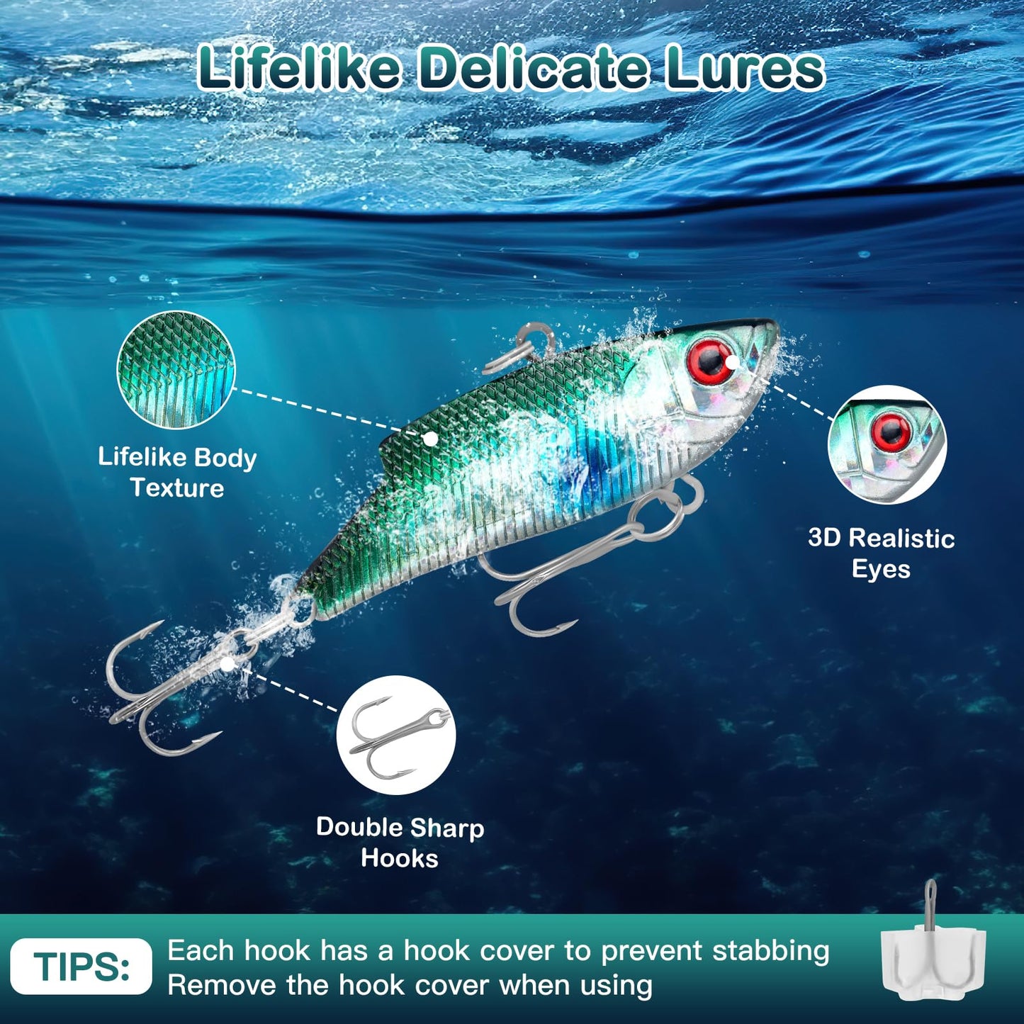 WITOROR Advent Calendar 2025 Fishing Christmas Countdown, 24 Days Fishing Lures Set, Fishing Advent Calender for Fisher Adult Men Teen Boys 2025 Christmas Gifts