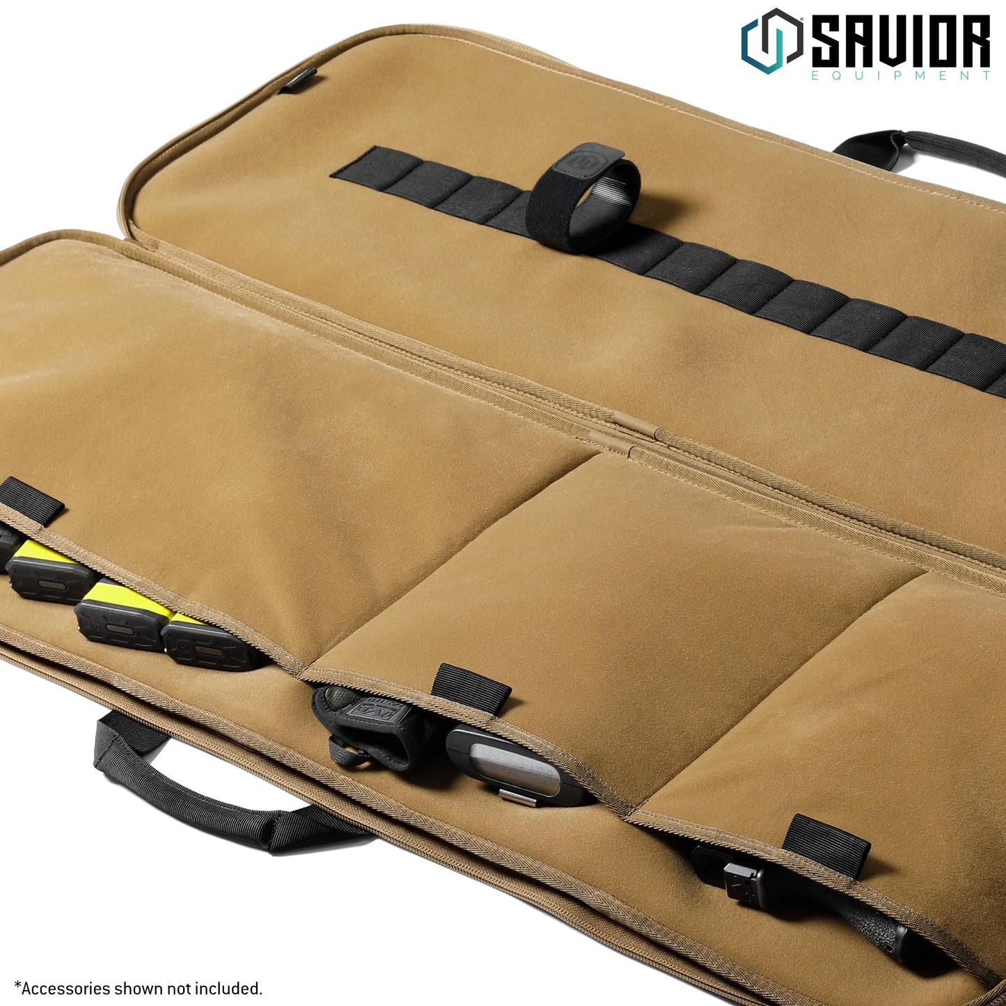 Savior Equipment Specialist Single Long Gun Bag Tactical Padded Soft Case w/Padded Handle Carrier, Adjustable Sling, Dual Lockable Zipper, 42 Inch FDE