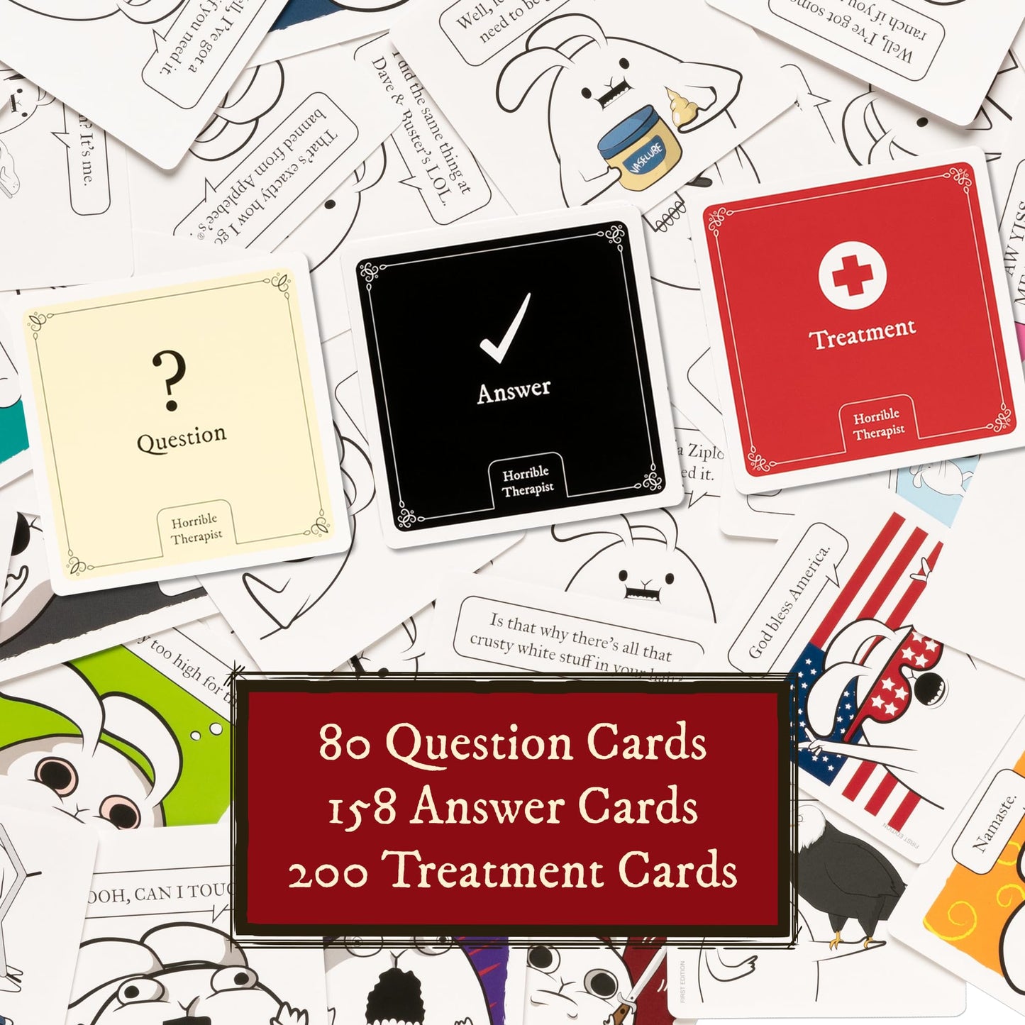 Horrible Therapist: Extra Horrible Edition by Exploding Kittens - A Card Game for 3-8 Players, Ages 17+ - Adult Party Game for Family Night