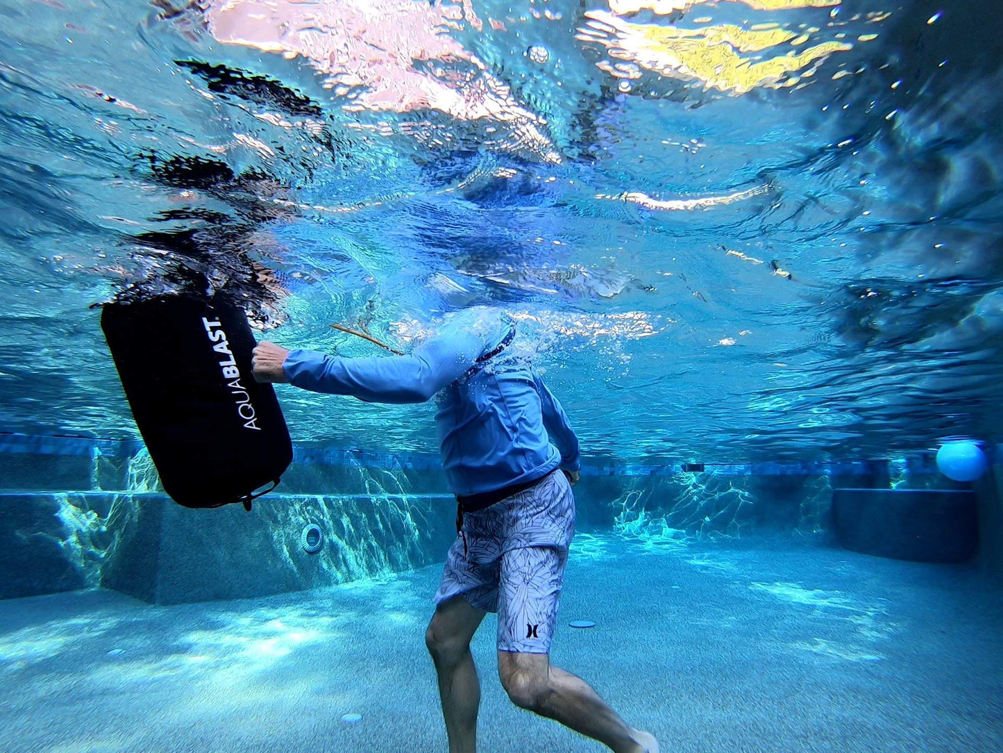 Aqua BLAST 25 Liter Portable Fitness and Punching Bag for Swimming Pools for a Total-Body, Low-Impact Workout Using Water Resistance & Weight; Sets Up in 30 Seconds & Take It Anywhere