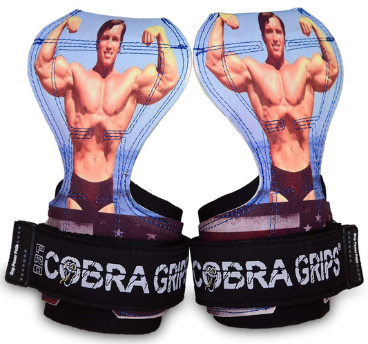 Cobra Grips PRO Weight Lifting Gloves Heavy Duty Straps Alternative Power Lifting Hooks Best For Deadlifts Adjustable Neoprene Padded Wrist Wraps Support Bodybuilding (PRO Arnold Leather)