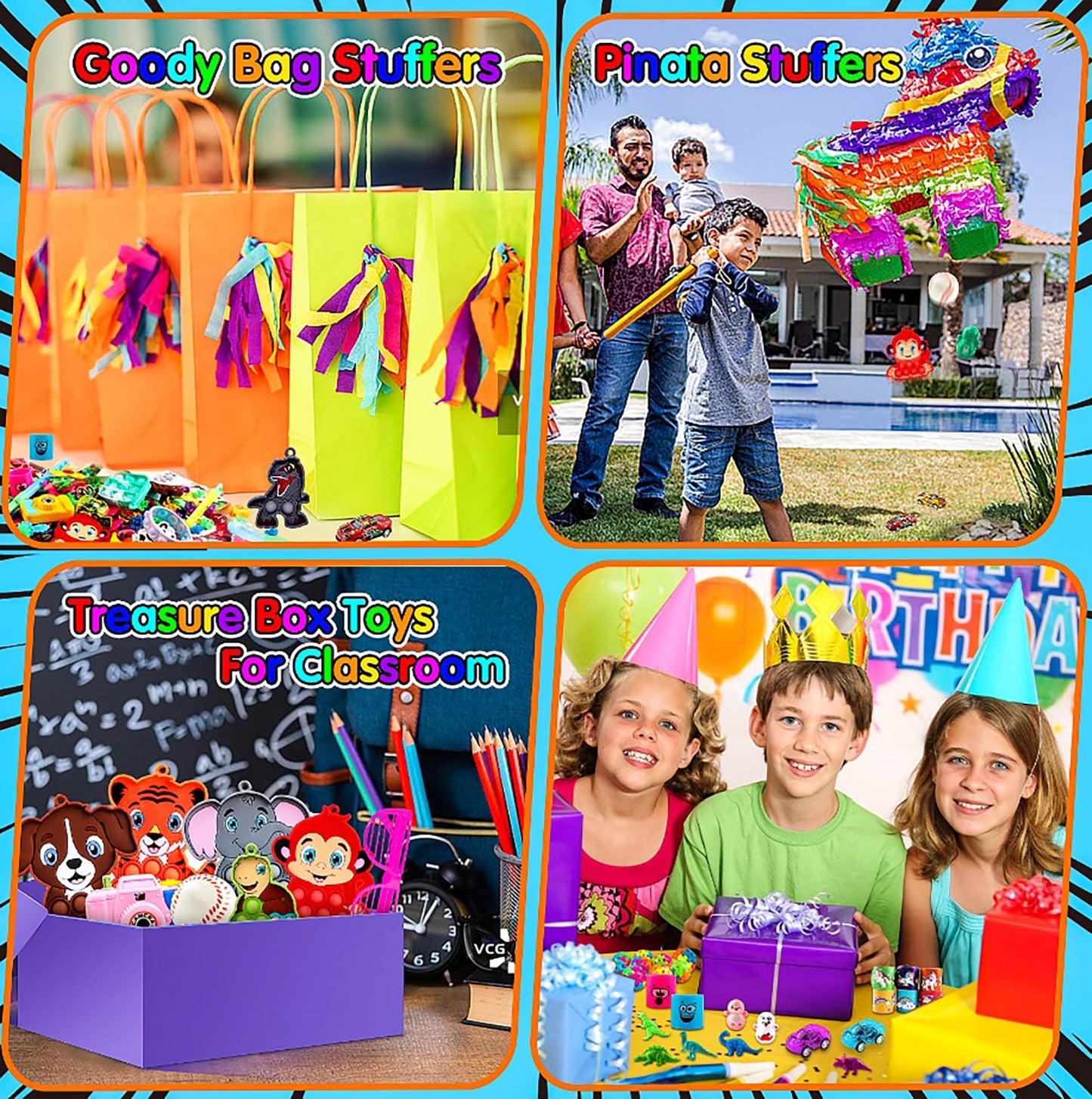 1000 PCS Party Favors for Kids, Fidget Toys Bulk, Goodie Bags Stuffers for Kids, Birthday Gifts, Prize Treasure Box Toys for Classroom, Pinata Stuffers, Carnival Prizes