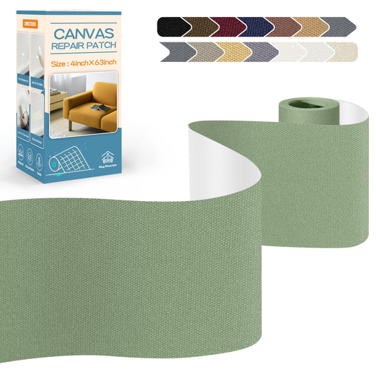 KING MOUNTAIN Canvas Repair Tape,Outdoor Gear Patch, 4×63 Inches,Waterproof,Self-Adhesive for Repairing Boat Covers,Sun Shades,Sofas,Tents,Lounge Chairs,Awnings (Grass Green)