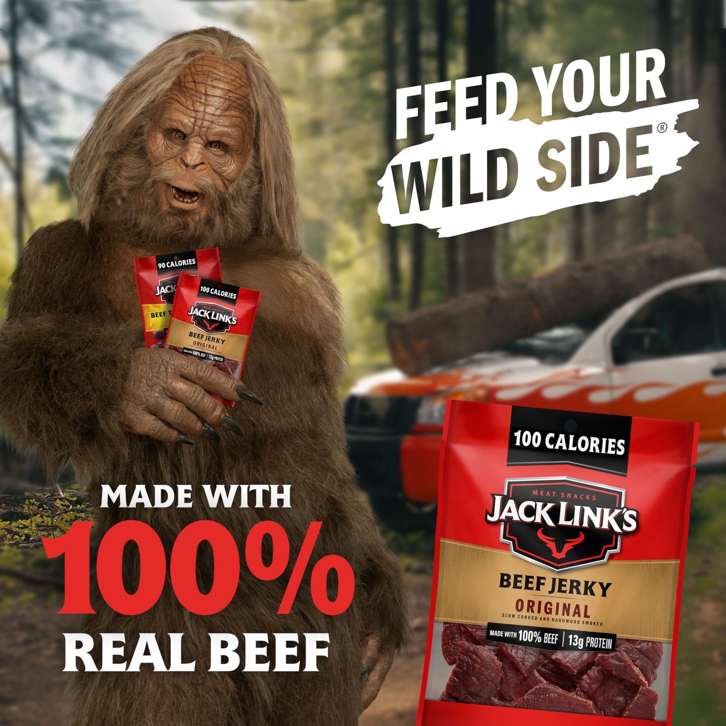 Jack Link's Beef Jerky Gift Basket Variety Pack - Includes Jerky, Meat Sticks, and Beef Steaks, Great Gift for Men, Perfect Hunting Trip Snacks, 15-Piece Assorted Meat Snack Pack