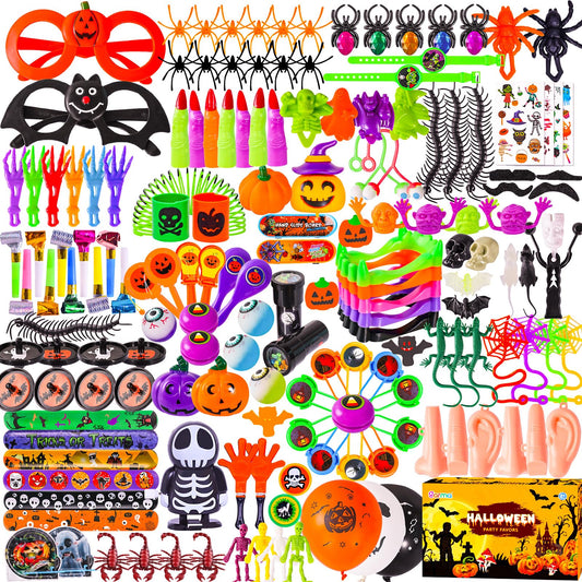 Garma 248Pcs Halloween Party Favors Bulk for Kids, Halloween Goodie Bag Fillers Toys Assortment Prizes Gift for Trick or Treat Fidget Toys Classroom Rewards, Halloween Party Supplies Non Candy Treats