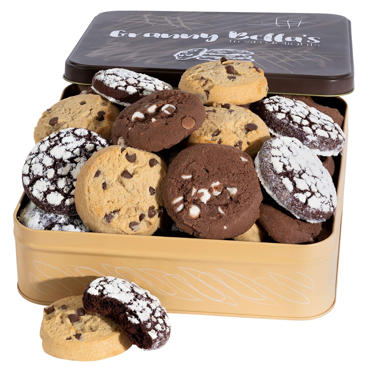 Granny Bellas Fathers Day Gift Basket, Granny Bellas Chocolate Cookies Gifts for Food Delivery, Assorted Gourmet Chocolate Candy Treats Baskets for Dad, Husband, Grandpa, Father, Son, Mother, Grandmother