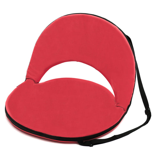 Trademark Innovations Multiuse Adjustable Recliner Portable Seat, Red