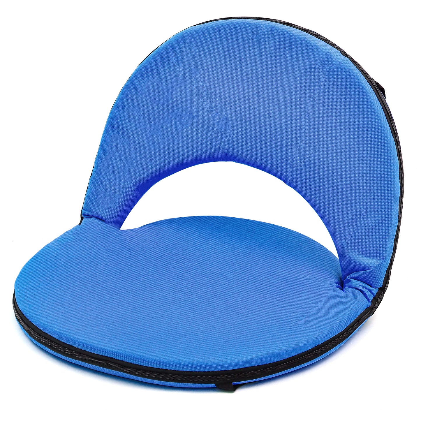 Trademark Innovations Picnic-OVA-BU Portable Multiuse Recliner Stadium Seat, Adjustable, Blue