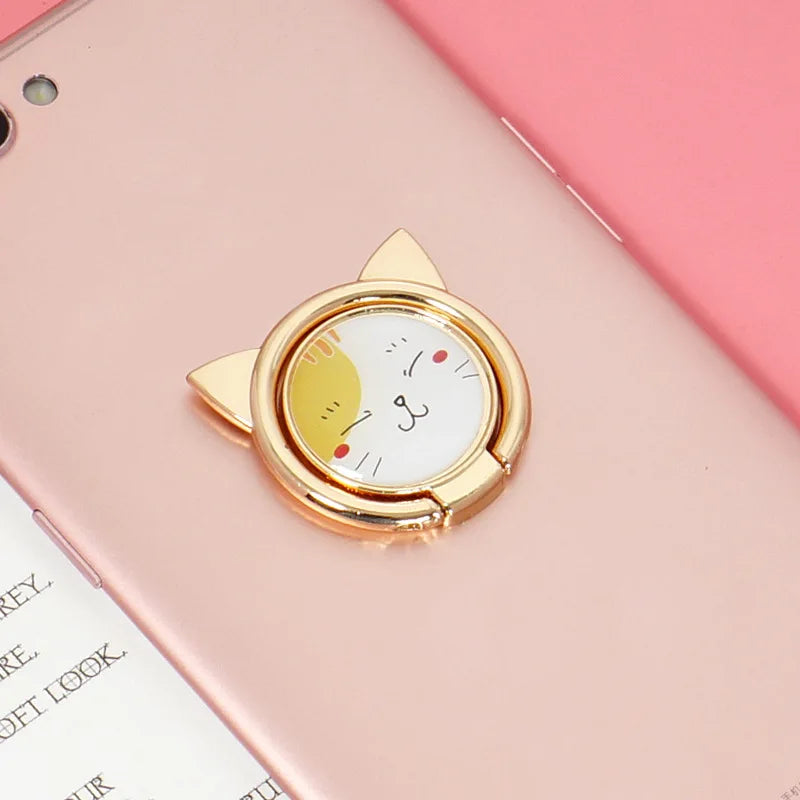 Luxury Cartoon Cat Phone Ring Holder