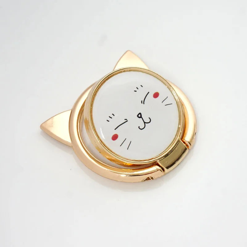 Luxury Cartoon Cat Phone Ring Holder