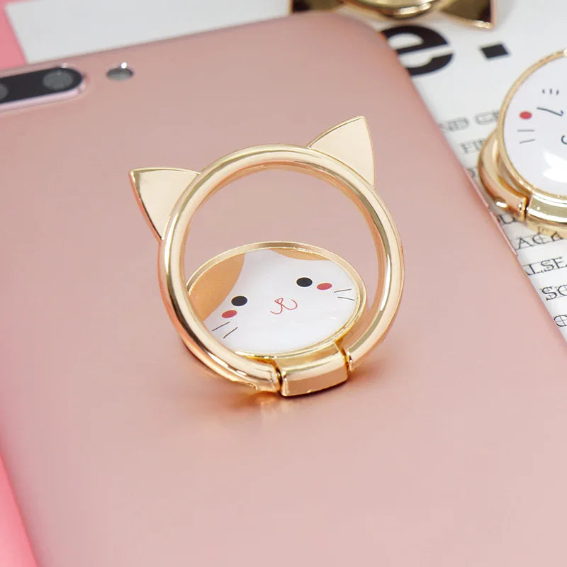 Luxury Cartoon Cat Phone Ring Holder
