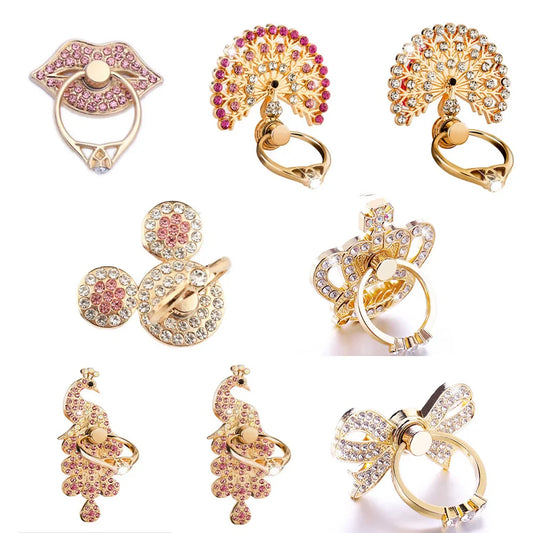 Diamond Butterfly Phone Ring Stand Holder