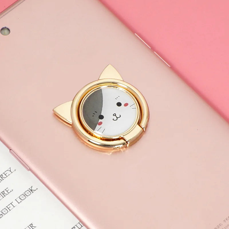 Luxury Cartoon Cat Phone Ring Holder