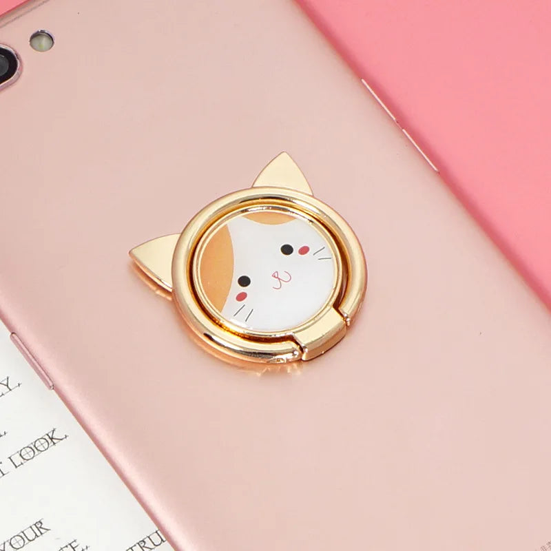 Luxury Cartoon Cat Phone Ring Holder