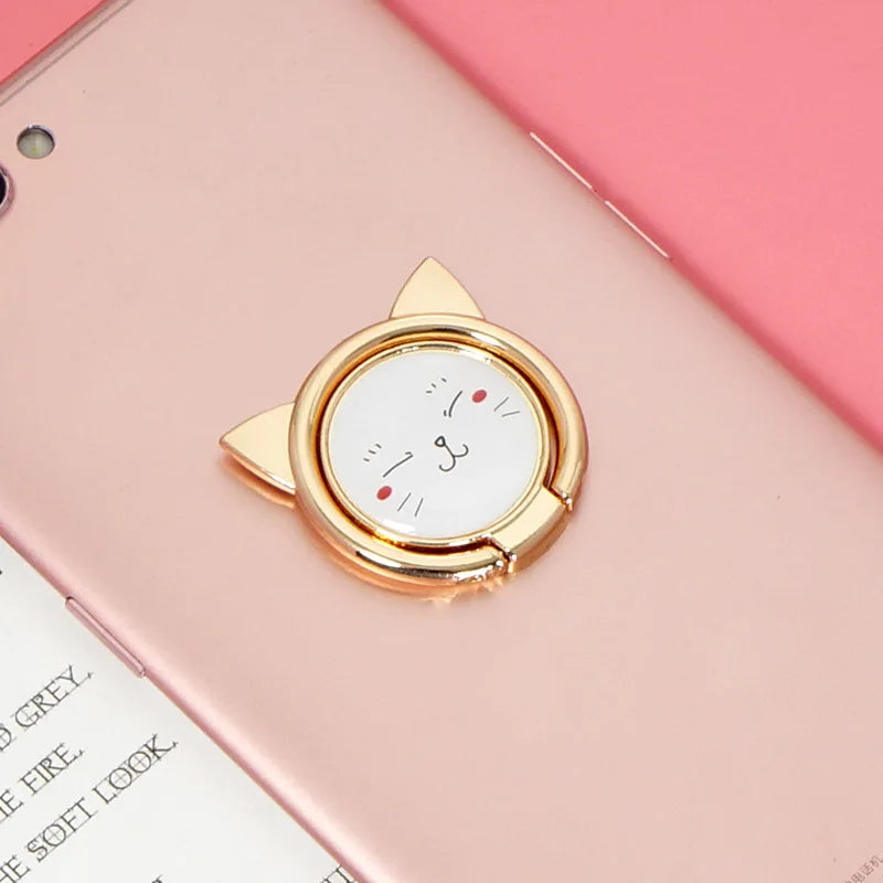 Luxury Cartoon Cat Phone Ring Holder