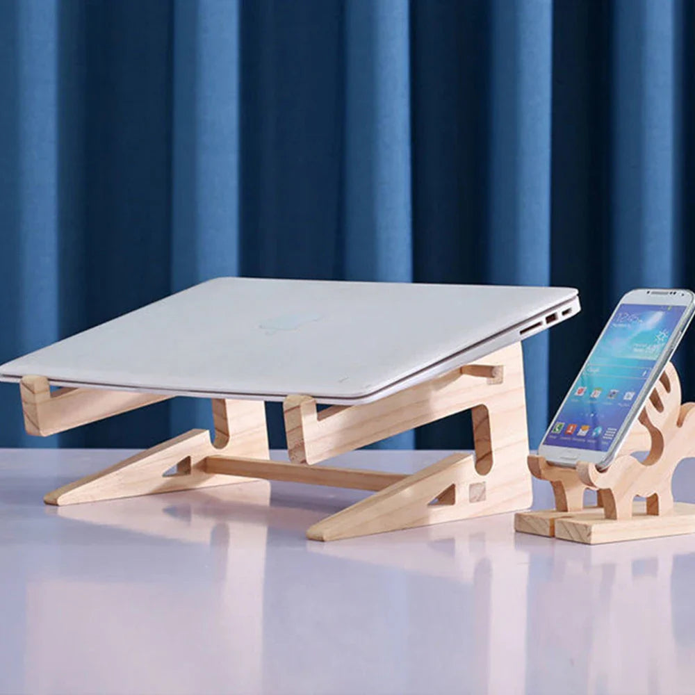 Detachable Wooden Laptop Stand Holder