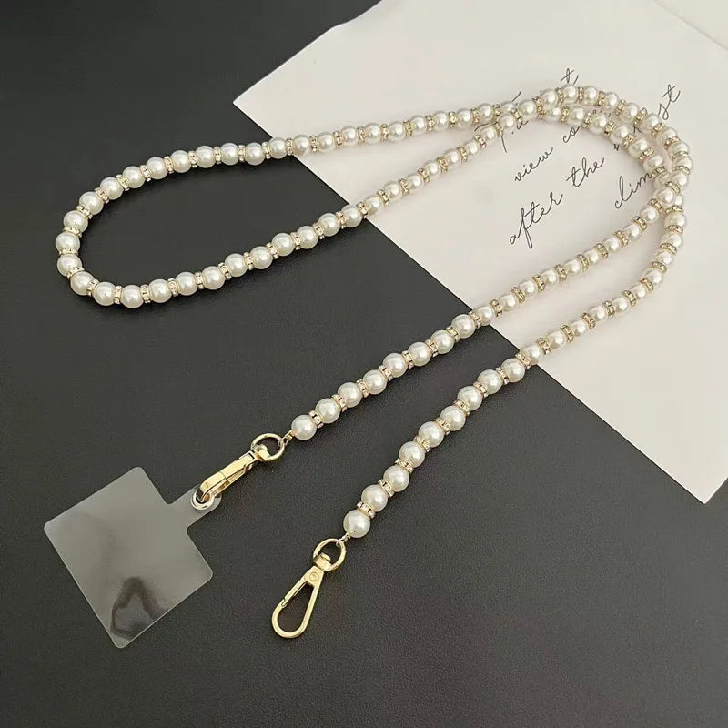 Pearl Phone Lanyard Crossbody Strap