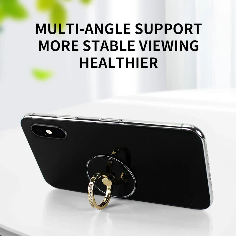 Transparent Diamond Phone Ring Holder Stand