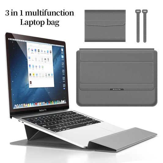 Magnetic Laptop Sleeve with Stand Holder
