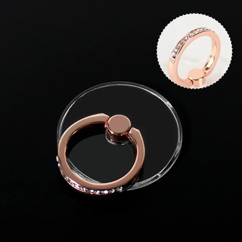 Transparent Diamond Phone Ring Holder Stand