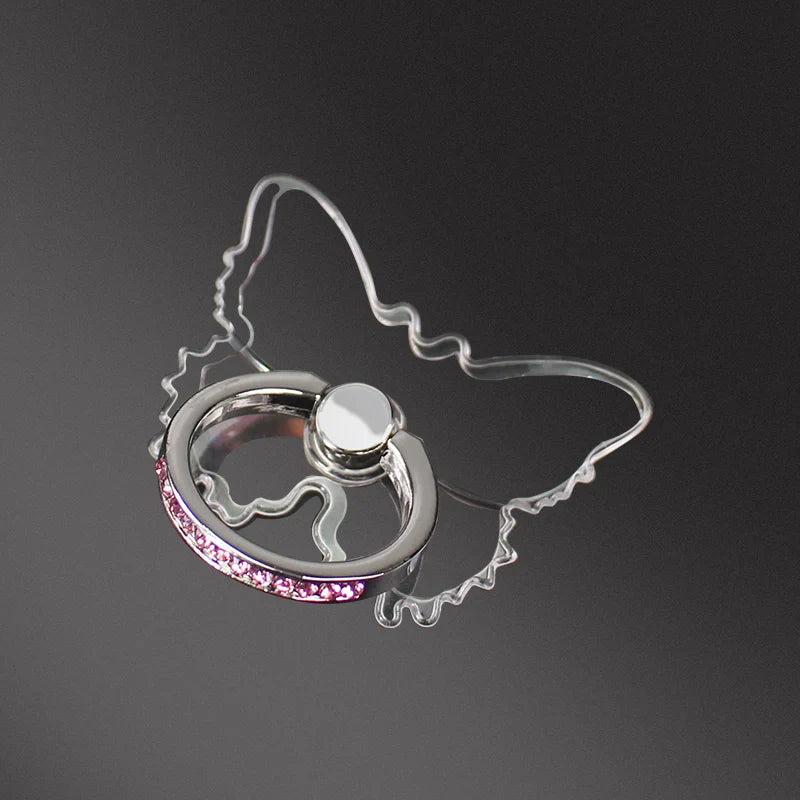 Transparent Diamond Phone Ring Holder Stand